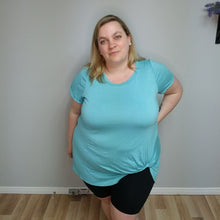 Load image into Gallery viewer, Helen Knot Top Tee (Aqua)