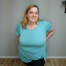 Load image into Gallery viewer, Helen Knot Top Tee (Aqua)
