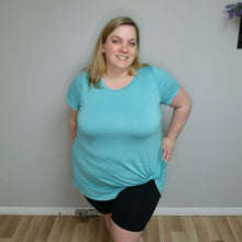 Load image into Gallery viewer, Helen Knot Top Tee (Aqua)