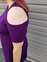 Load image into Gallery viewer, Remember Me Cold Shoulder Eggplant