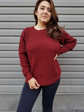 Load image into Gallery viewer, Waffle Sweater Fired Brick