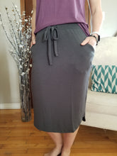 Load image into Gallery viewer, Midi Skirt Charcoal