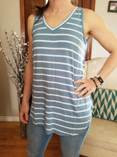 Load image into Gallery viewer, Ella Striped Tank Blue