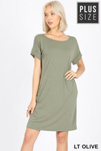 Load image into Gallery viewer, Tshirt Dress Olive