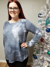 Load image into Gallery viewer, Navy Tie Dye Sweater
