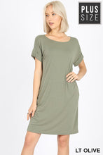 Load image into Gallery viewer, Tshirt Dress Olive
